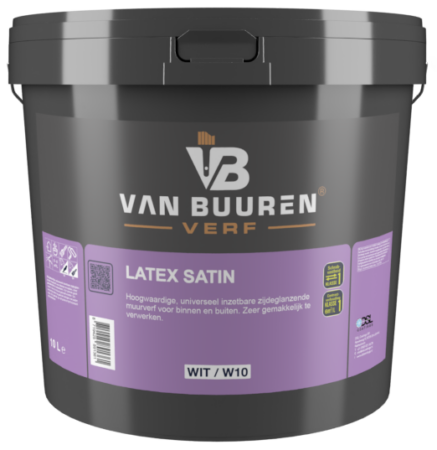 10L-VB Latex Satin (antraciet grijze emmer) grijs